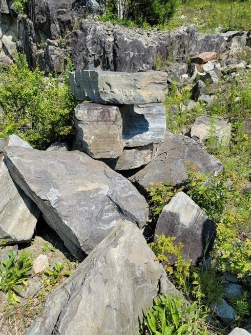 Exposed granite outcrop at the Ludwig Quarry